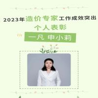 2023年造价专家工作成效突出个人表彰——申小莉